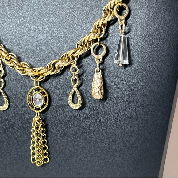 Vintage Artisan Golden Charm Necklace - Picture 2 of 8